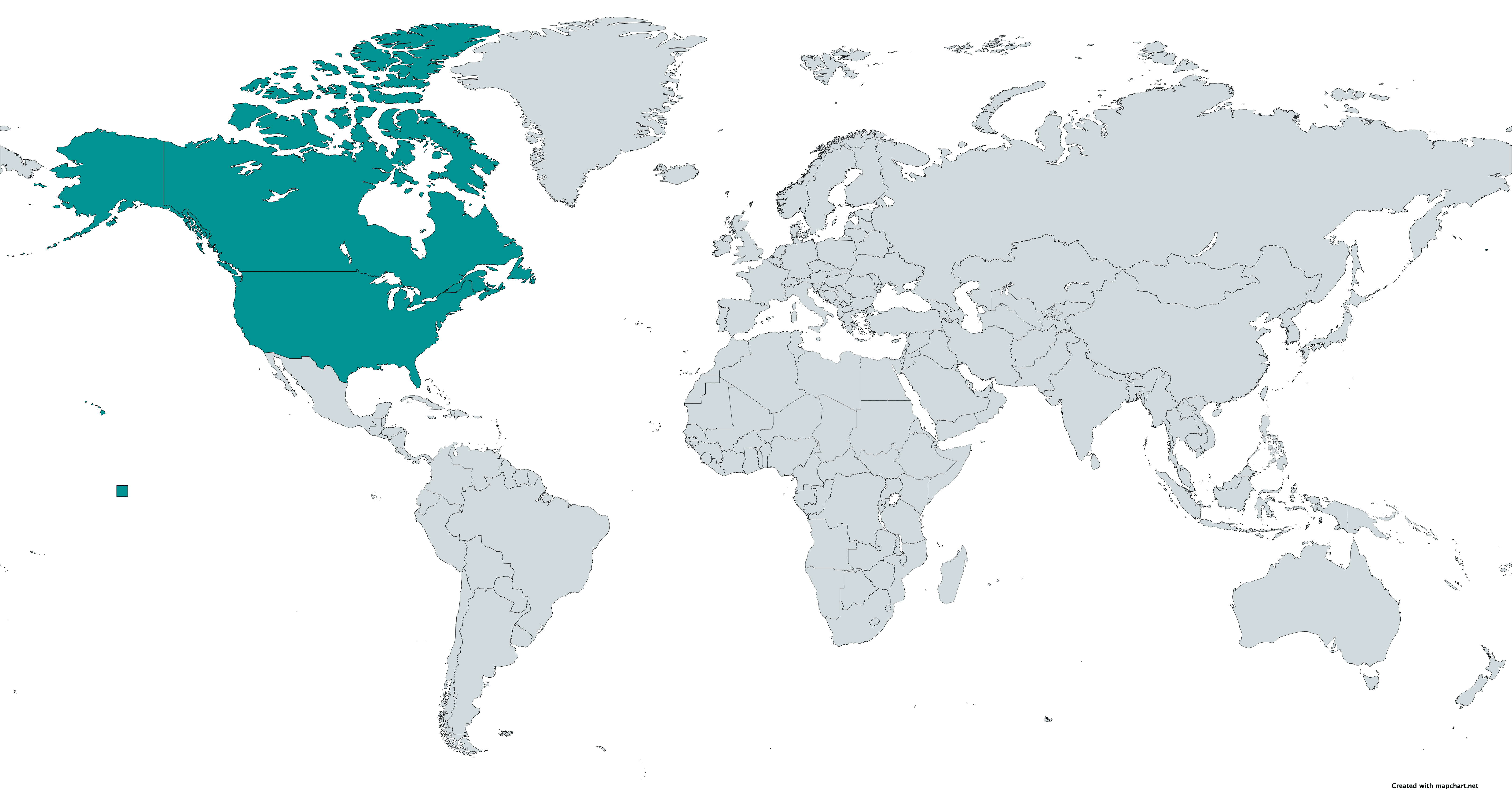 World demo map - USA Canada