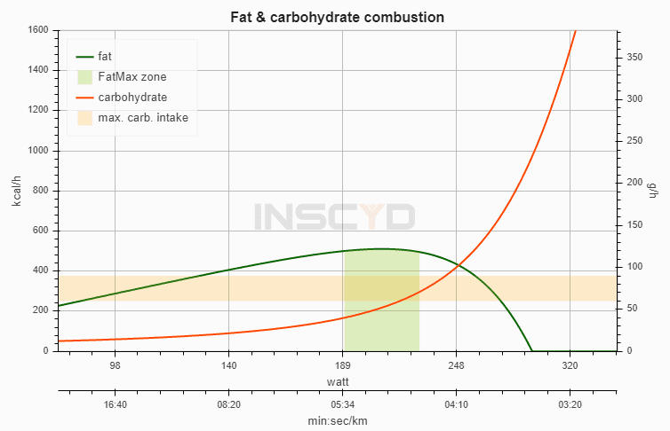 Fat and carbohydrate combustion in trail running